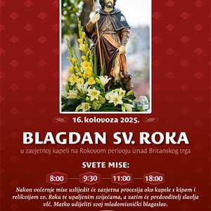 Proslava blagdana sv. Roka na Rokovom perivoju